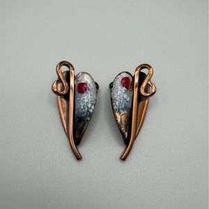 Vintage Matisse Clip On Earrings